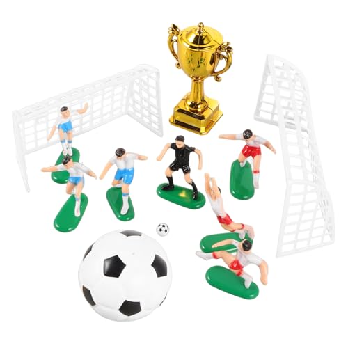 HEALSOPTHY 1 Satz Fußballmodell Trophäe Dekoration Miniatur-Fußball-Kuchendekor puppenhauszubehör kuchen deko fußball Fußball-Topper Sport- -Topper Wiederverwendbar von HEALSOPTHY