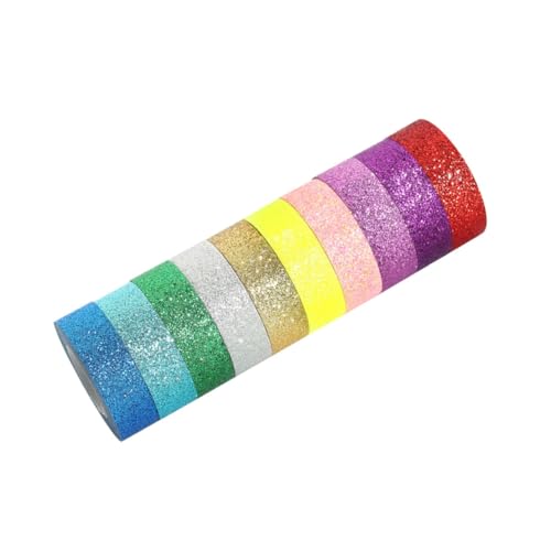 HEALSOPTHY 1 Satz Glitzerband Funkelnd Dekorativ Maske Farbig Scrapbook-aufkleber Dekorateure Kunst Sammelklebeband Bußgeld Schmücken Dekorband Breites Klebeband Neon Japanisches Papier von HEALSOPTHY