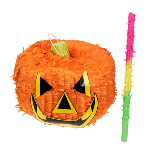 HEALSOPTHY 1 Satz Kürbis Piñatas Aufkleber Streamer Gruseliger Kürbis Halloween -dekorationen Groovig Pinata Konfetti Halloween-kessel Kürbisse Geburtstag Piñata Kürbis-piñata Papier Orange von HEALSOPTHY