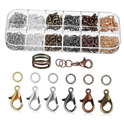 HEALSOPTHY 1 Satz Lobster Clasp Spring Rings Öffnungsring für DIY und Armbänder Hautfreundlich und Einfach zu Verwenden von HEALSOPTHY