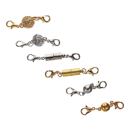 HEALSOPTHY 1 Satz Magnetische Hummerkrallenverschlüsse Magnetische Schmuckverlängerungen Für Armbänder Und Zubehör Für Schmuckherstellung Langlebig 6 Paare von HEALSOPTHY