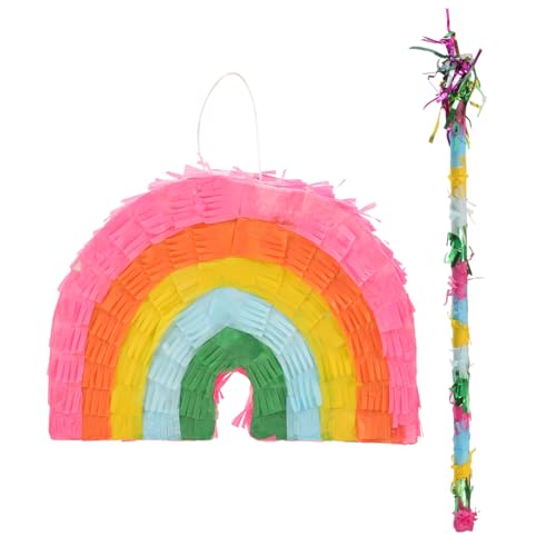 HEALSOPTHY 1 Satz Regenbogen Pinata mit Teiliges für Kindergeburtstag Farbenfrohe Party Deko Leicht zu Füllen mit Süßigkeiten Unterhaltung für Jungen HEALSOPTHY 1 Satz Regenbogen Pinata mit Teiliges für Kindergeburtstag Farbenfrohe Party Deko Leicht zu Füllen mit Süßigkeiten Unterhaltung für Jungen von HEALSOPTHY