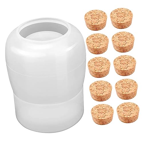 HEALSOPTHY 1 Satz Silikonform für DIY Aufbewahrungsflaschen Silikonform mit Korkstopfen für Kreative Bastelprojekte Epoxidharz Gießformen für Designs von HEALSOPTHY