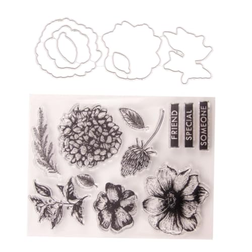 HEALSOPTHY 1 Satz Stempelmesserform Aus Silikon Pads Blumen- Herstellung Scrapbooking Schablonen Schneidwerkzeug-kit Silikon Stempel Stanzform Diy Blume Stanzschablone Kohlenstoffstahl von HEALSOPTHY