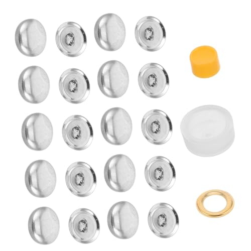 HEALSOPTHY 1 Satz Tastensatz Knöpfe Diy -button -kit Knopfmacher Mit Stoffbezug Knopfwerkzeug Knopfabdeckungssatz Herstellungswerkzeug Kleiner Knopfmacher Abdeckknopf-kit Aluminium von HEALSOPTHY