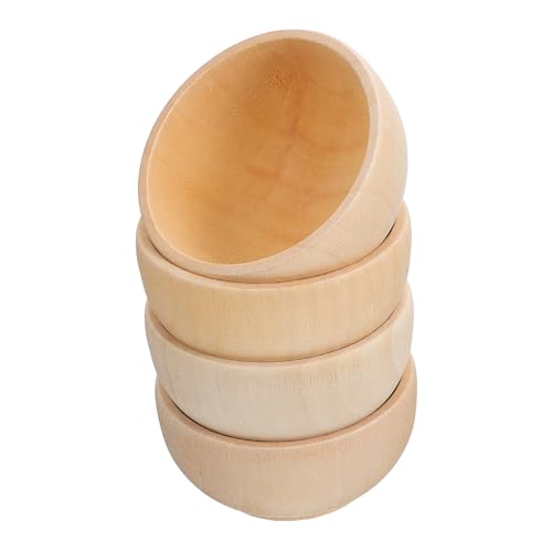 HEALSOPTHY 1 Satz Teiliges Set Holzschalen Für Diy Projekte Unvollendetes Holzspielzeug Zur Kreativen Gestaltung Für Bastelarbeiten 4 Stück von HEALSOPTHY
