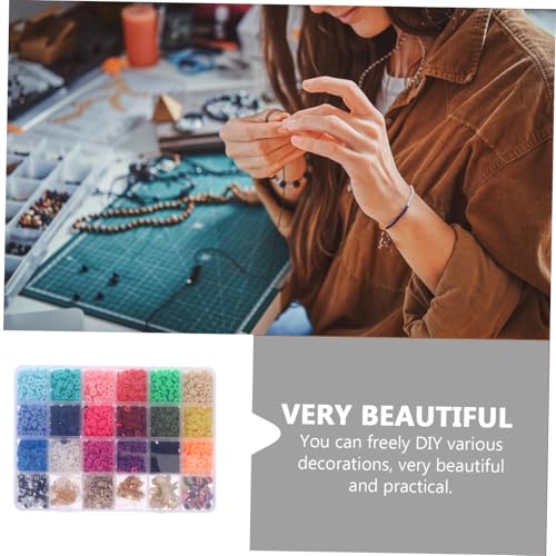 HEALSOPTHY 1 Schachtel Bunte Polymer Clay Perlen Boxen DIY Schmuckherstellung Loose Beads für Armbänder Halsketten Basteln Familienaktivitäten von HEALSOPTHY