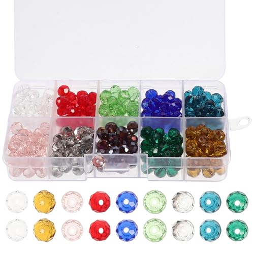 HEALSOPTHY 1 Schachtel Facettierte Glasperlen Bunte DIY Schmuckperlen Auffädeln für Armbänder Halsketten Basteln und Dekoration HEALSOPTHY 1 Schachtel Facettierte Glasperlen Bunte DIY Schmuckperlen Auffädeln für Armbänder Halsketten Basteln und Dekoration von HEALSOPTHY