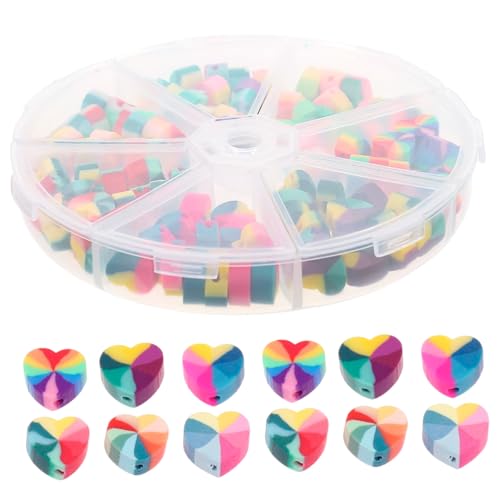HEALSOPTHY 1 Schachtel Herzform Perlen Bunte DIY Schmuck Perlen für Armbänder und Ohrringe für Valentinstag Kreative Bastelprojekte und HEALSOPTHY 1 Schachtel Herzform Perlen Bunte DIY Schmuck Perlen für Armbänder und Ohrringe für Valentinstag Kreative Bastelprojekte und von HEALSOPTHY