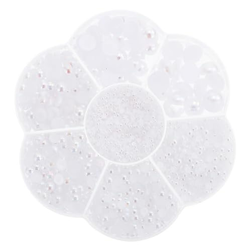 HEALSOPTHY 1 Schachtel Multi Funktionale Halbperlen Nagel Charms Abs Simulierte Perlen Halbkreis Form Leicht DIY Bastelzubehör Schmuck Dekoration Nagelkunst Zubehör von HEALSOPTHY