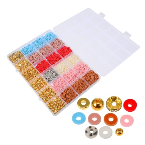 HEALSOPTHY 1 Schachtel Polymer Clay Perlen Bunte Lose Perlen für DIY Freundschaftsarmbänder Schmuckherstellung Vielseitig Verwendbar Originelles Basteln von HEALSOPTHY