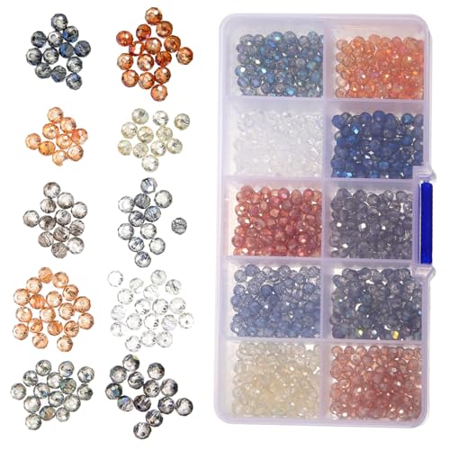 HEALSOPTHY 1 Schachtel Runde Klare Glasperlen mit DIY Schmuckperlen zum Auffädeln Facettierte Perlen für Armbänder Haarzöpfe und Bastelarbeiten Langlebig und Vielseitig Einsetzbar HEALSOPTHY 1 Schachtel Runde Klare Glasperlen mit DIY Schmuckperlen zum Auffädeln Facettierte Perlen für Armbänder Haarzöpfe und Bastelarbeiten Langlebig und Vielseitig Einsetzbar von HEALSOPTHY