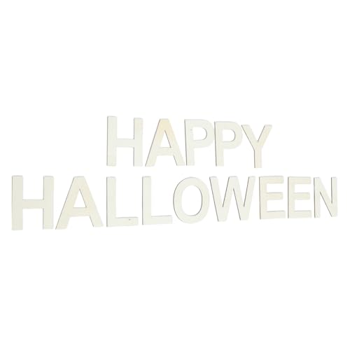 HEALSOPTHY 1 Set Hölzerne Halloween-buchstabenscheiben, Hohe Rustikale Holzausschnitte Für Diy-projekte, Fotografie-requisiten Und Heimdekorationen. von HEALSOPTHY