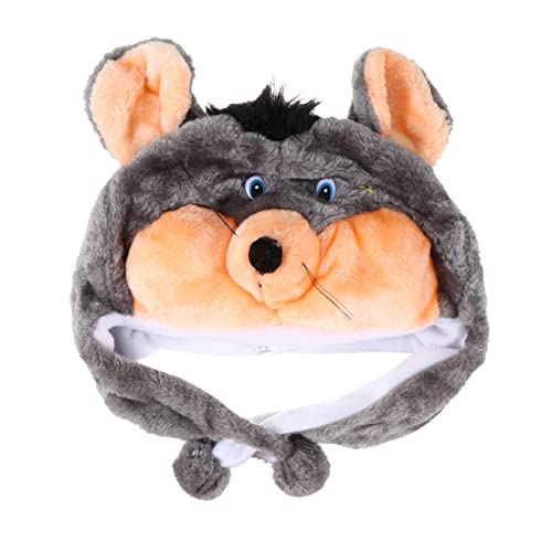 HEALSOPTHY 1 Stück Kuscheltier Hut Plüschtiere Hut Neuheit Partyhut Neuartige Tierhüte Mütze Für Kleinkinder Lustige Kopfbedeckungen Für Erwachsene Plüschmütze Weiß Plüsch Und Pp Baumwolle von HEALSOPTHY