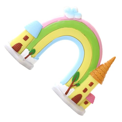 HEALSOPTHY 1 Stück Regenbogen Schloss Ornament aus Resin für Geburtstagskuchen Dekoration Langlebige Tortenaufsätze für Kindergeburtstage HEALSOPTHY 1 Stück Regenbogen Schloss Ornament aus Resin für Geburtstagskuchen Dekoration Langlebige Tortenaufsätze für Kindergeburtstage von HEALSOPTHY