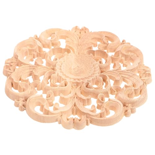 HEALSOPTHY 1 Stück Runder Holz Applikation Unlackierte Holzverzierung für Tür Möbel Wände Runde Holzskulptur Handgeschnitzt Elegant und Vielseitig für Wohnzimmer HEALSOPTHY 1 Stück Runder Holz Applikation Unlackierte Holzverzierung für Tür Möbel Wände Runde Holzskulptur Handgeschnitzt Elegant und Vielseitig für Wohnzimmer von HEALSOPTHY