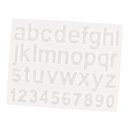 HEALSOPTHY 1 Stück Silikonform für Buchstaben und Zahlen Wiederverwendbar für DIY Schmuck Epoxidharz Seifen und Kuchen für Partys und von HEALSOPTHY