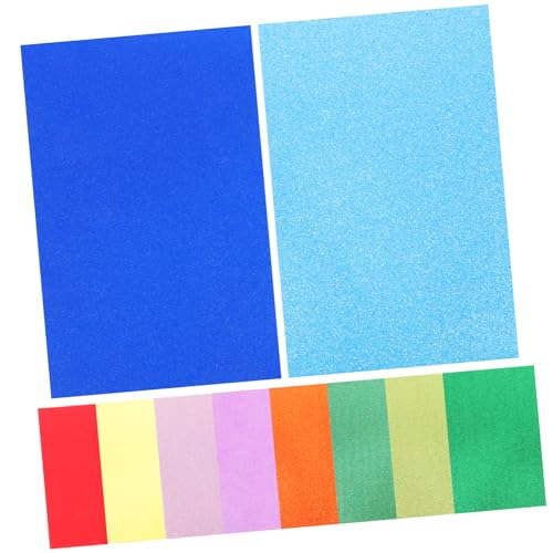 HEALSOPTHY 10 Blatt Glitzerpapier Bastelpapier Glitzerkarton Einseitig Glänzend für DIY Karten Scrapbooking Handwerk Partydekoration von HEALSOPTHY