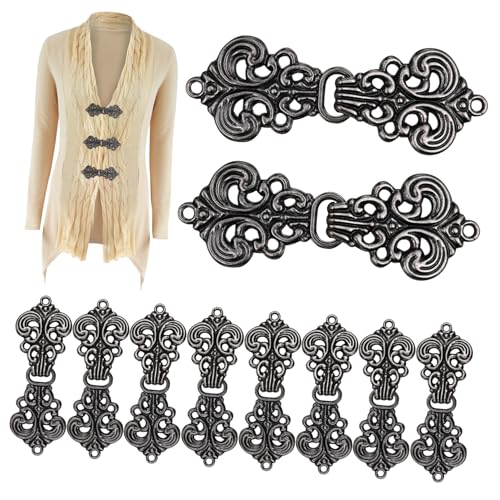 HEALSOPTHY 10 Paare Vintage Cheongsam Knöpfe mit Muster Kleine Robuste zum Annähen Chinesische Hanfu Verschlüsse Geeignet für Capes Umhänge und Traditionelle Kleidung HEALSOPTHY 10 Paare Vintage Cheongsam Knöpfe mit Muster Kleine Robuste zum Annähen Chinesische Hanfu Verschlüsse Geeignet für Capes Umhänge und Traditionelle Kleidung von HEALSOPTHY