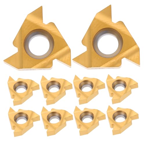 HEALSOPTHY 10 Pcs Carbid -gewindeeinsätze Hocheffizienz Und Präzision Langlebiges Material Für Lange Lebensdauer Für Elektriker Elektrische Gewinde -drehwerkzeuge von HEALSOPTHY