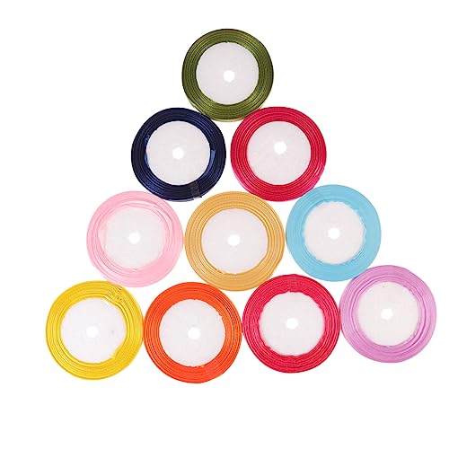HEALSOPTHY 10 Rollen 22 Wickelband Geschenkband Bänder Für Handwerk Seidenband Hochzeitsband HEALSOPTHY 10 Rollen 22 Wickelband Geschenkband Bänder Für Handwerk Seidenband Hochzeitsband von HEALSOPTHY