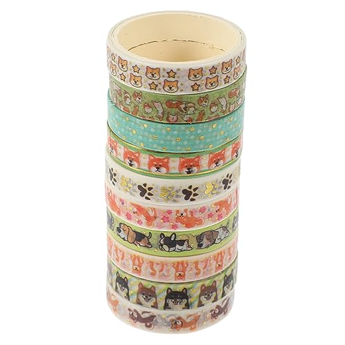 HEALSOPTHY 10 Rollen Washi Tape Dekorative Klebebänder für Scrapbooking DIY Handwerk und Geschenkverpackung Haustier Leicht Abziehbar und Rückstandsfrei für Notizbücher und Journals von HEALSOPTHY