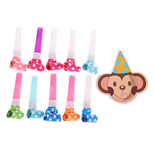 HEALSOPTHY 10 Sätze Cartoon Pfeife Party-Krachmacher Krachmacher Lärmgebläse Partykrachmacher lustige Party-Blowouts Geburtstagsausbrüche Partybläser pfeifen Partyspielzeug Plastik von HEALSOPTHY