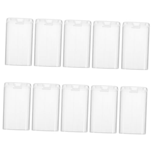 HEALSOPTHY 10 Stück Batterien Organizer Boxen Transparente Kunststoff Aufbewahrung für Aa Aaa und Knopfzellen Praktische Sortierbox für Kleinteile und Zubehör Robust und Langlebig für von HEALSOPTHY
