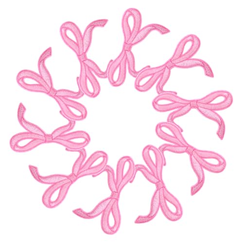 HEALSOPTHY 10 Stück Bügel Patches mit Süßem Schleifen Design für Kleidung Hüte Jacken und Jeans Einfach Anzubringen für DIY Projekte Langlebige Verarbeitung und Bezaubernde von HEALSOPTHY