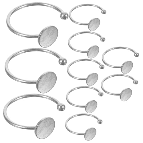HEALSOPTHY 10 Stück Einstellbare Ringrohlinge für Schmuckherstellung Leere Fingerringe für DIY Projekte für Kreative Designs und Persönliche Dekorationen HEALSOPTHY 10 Stück Einstellbare Ringrohlinge für Schmuckherstellung Leere Fingerringe für DIY Projekte für Kreative Designs und Persönliche Dekorationen von HEALSOPTHY