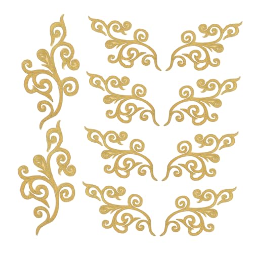 HEALSOPTHY 10 Stück Goldene Stickerei Applikationen Teiliges mit Selbstklebendem Rücken Metallische Spitzenornamente zum Aufbügeln und Aufnähen für Brautkleider Kostüme und DIY Modeveredelung HEALSOPTHY 10 Stück Goldene Stickerei Applikationen Teiliges mit Selbstklebendem Rücken Metallische Spitzenornamente zum Aufbügeln und Aufnähen für Brautkleider Kostüme und DIY Modeveredelung von HEALSOPTHY