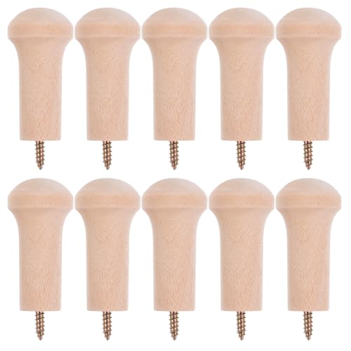 HEALSOPTHY 10 Stück Holz Wandhaken Unbehandelte Schwenkhaken für Mäntel Hüte Handtücher Robuste Langlebige Aufhängemöglichkeiten für Flur Schlafzimmer und Wohnzimmer HEALSOPTHY 10 Stück Holz Wandhaken Unbehandelte Schwenkhaken für Mäntel Hüte Handtücher Robuste Langlebige Aufhängemöglichkeiten für Flur Schlafzimmer und Wohnzimmer von HEALSOPTHY