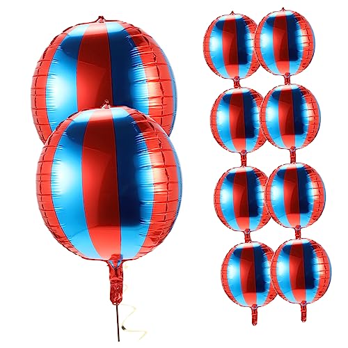 HEALSOPTHY 10 Stück Luftballons Blau Rot Streifen Partydekoration für Geburtstagsfeier Shower Karneval Themen Langlebig Luftdicht aus Aluminiumfolie HEALSOPTHY 10 Stück Luftballons Blau Rot Streifen Partydekoration für Geburtstagsfeier Shower Karneval Themen Langlebig Luftdicht aus Aluminiumfolie von HEALSOPTHY