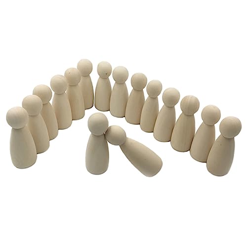 HEALSOPTHY 10 Stück Menschen Aus Holz Puppen Aus Holz Holzpuppen Menschen Formen Bambus von HEALSOPTHY