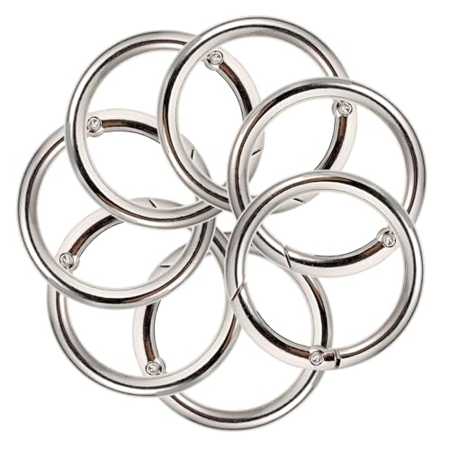 HEALSOPTHY 10 Stück Metall Schlüsselringe Flach Schlüsselanhänger Zubehör für DIY Projekte für Schlüssel Taschen und Hundeleinen von HEALSOPTHY