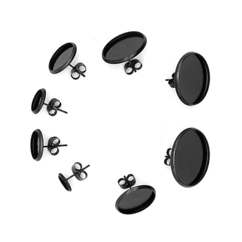 HEALSOPTHY 10 Stück Ohrstecker Rohlinge Schwarz aus DIY Schmuck Zubehör mit Ohrstopper Runde Basis für Ohrringherstellung Kreative Ohrring Bastelmaterialien für Ohrstecker HEALSOPTHY 10 Stück Ohrstecker Rohlinge Schwarz aus DIY Schmuck Zubehör mit Ohrstopper Runde Basis für Ohrringherstellung Kreative Ohrring Bastelmaterialien für Ohrstecker von HEALSOPTHY