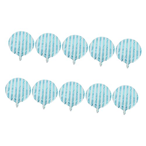 HEALSOPTHY 10 Stück Runde Gestreifte Folienballons Bonbonfarben Party Dekoration für Hochzeiten Geburtstagsfeiern und Feste Vielseitig Einsetzbar für Kreative Fotorequisiten von HEALSOPTHY