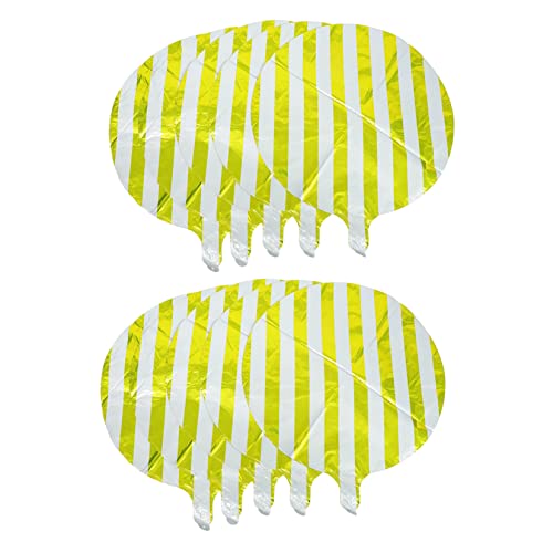 HEALSOPTHY 10 Stück Runde Gestreifte Folienballons Candy Farben für Geburtstagsfeiern und Partys Langlebig für Festliche Anlässe und Unvergessliche von HEALSOPTHY
