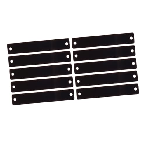 HEALSOPTHY 10 Stück Spiegel Doppel Loch Verbindungselemente für DIY Schmuck Schwarze Metallanhänger für Kreative Bastelprojekte Langlebige und Rostfreie Zubehörteile für Armbänder Ohrringe von HEALSOPTHY