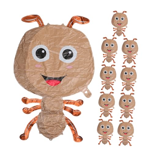 HEALSOPTHY 10 Stück Teiliges Ant Foil Ballons aus Aluminiumfolie Realistische Ameisenform Einfach Aufzublasen Dekorative Partyballons für Shower Geburtstag Garten und Outdoor Feiern von HEALSOPTHY