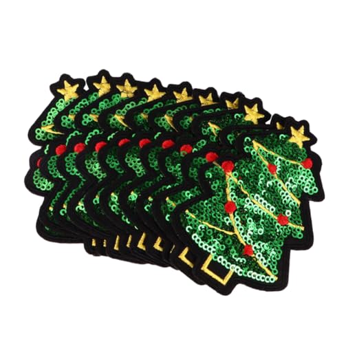 HEALSOPTHY 10 Stück Teiliges Bestickte Weihnachtsbaum Applikationen mit Pailletten zum Aufbügeln Grüne DIY Aufnäher für Kleidung Jeans Hüte Pullover und Festliche Dekorationen HEALSOPTHY 10 Stück Teiliges Bestickte Weihnachtsbaum Applikationen mit Pailletten zum Aufbügeln Grüne DIY Aufnäher für Kleidung Jeans Hüte Pullover und Festliche Dekorationen von HEALSOPTHY