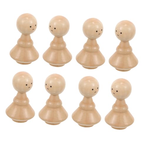 HEALSOPTHY 10 Stück Teiliges Blanke Holz peg dolls Kindgerechte DIY holzfiguren mit Glatter Oberfläche zum Bemalen und Kreativen Gestalten Natürliche Holzfarbe für Kinderbasteln und Puppen von HEALSOPTHY