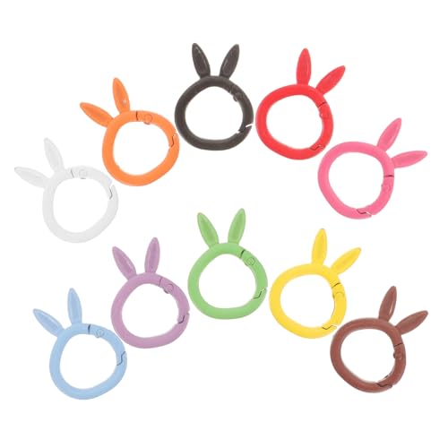 HEALSOPTHY 10 Stück Teiliges Bunte Schlüsselringe Metall für DIY Schlüsselanhänger Stabile und Rostfreie Schlüsselring Clips für Kreative Bastelprojekte von HEALSOPTHY