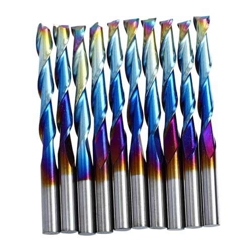 HEALSOPTHY 10 Stück Teiliges Cnc Fräser Wolframstahl Fräsköpfe Spiralfräser für Holzarbeiten Präzise Gravur Fräsen Hohe Härte Langlebigkeit von HEALSOPTHY