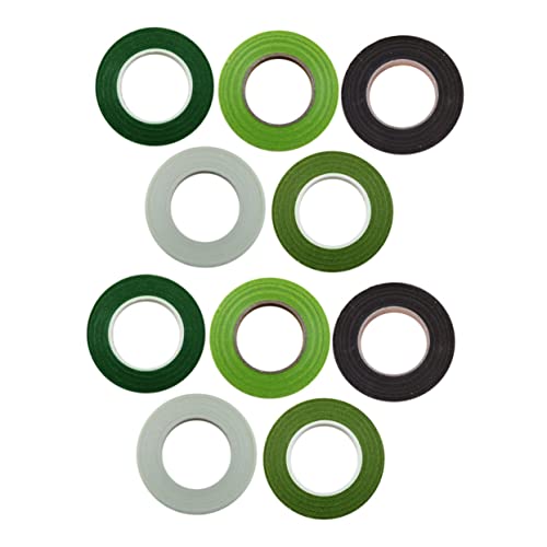 HEALSOPTHY 10 Stück Teiliges DIY Florist Klebeband Selbstklebendes Blumenstielband in Grüntönen und Braun Vielseitiges Bastelband für Blumenarrangements Geschenkverpackung Scrapbooking und HEALSOPTHY 10 Stück Teiliges DIY Florist Klebeband Selbstklebendes Blumenstielband in Grüntönen und Braun Vielseitiges Bastelband für Blumenarrangements Geschenkverpackung Scrapbooking und von HEALSOPTHY