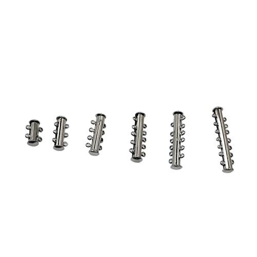 HEALSOPTHY 10 Stück Teiliges DIY Schmuckzubehör Metall Multi Strang Röhrenverschluss für Armband und Halskettenherstellung Varianten von HEALSOPTHY