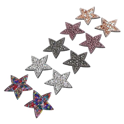 HEALSOPTHY 10 Stück Teiliges Dekorative Stoffflicken Bügelbilder Sternform mit Strass für Kleidung Kissen DIY Handwerk Rosa Champagner Silberweiß HEALSOPTHY 10 Stück Teiliges Dekorative Stoffflicken Bügelbilder Sternform mit Strass für Kleidung Kissen DIY Handwerk Rosa Champagner Silberweiß von HEALSOPTHY