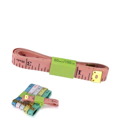HEALSOPTHY 10 Stück Teiliges Flexibles Maßband Doppelseitig mit Metallenden Weiches Schneidermaßband in Zufälligen Farben für Nähen Handwerk und Präzise Erfassung am Körper Zufällige Farbe von HEALSOPTHY