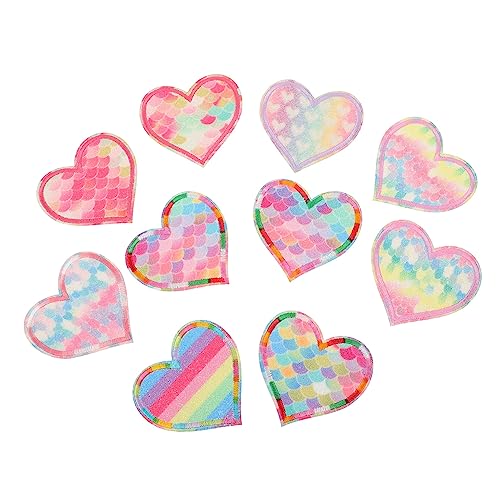 HEALSOPTHY 10 Stück Teiliges Herzförmige Stickerei Aufnäher zum Aufbügeln Bunte DIY Kleidung Reparatur Flicken Delikate Textilverzierung für Jacken Taschen Hüte Zufällige Zufällige Farbe HEALSOPTHY 10 Stück Teiliges Herzförmige Stickerei Aufnäher zum Aufbügeln Bunte DIY Kleidung Reparatur Flicken Delikate Textilverzierung für Jacken Taschen Hüte Zufällige Zufällige Farbe von HEALSOPTHY