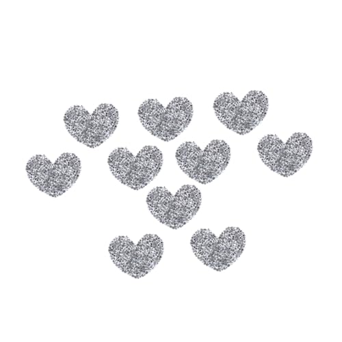 HEALSOPTHY 10 Stück Teiliges Herzförmige Strass Bügelflicken mit Rückenkleber Bestickte Applikationen zum Aufbügeln oder Aufnähen für Kleidung Taschen DIY Reparatur und Dekoration von HEALSOPTHY